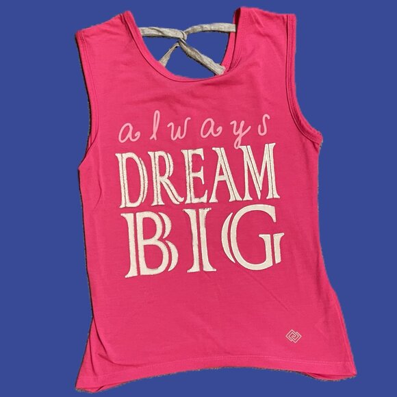 ZELOS WOMENS TANK TOP Small PINK Always Dream Big GRAPHIC  1152AT - Picture 9 of 9